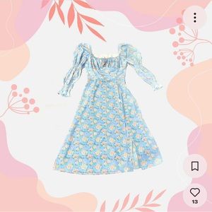 Floral puff sleeve dress!! 🌸🌷🌼👗